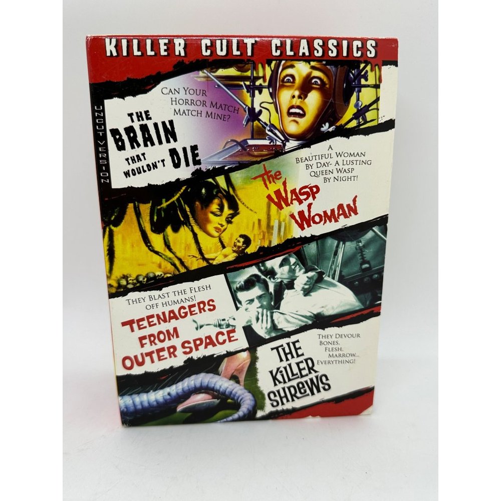 Killer Cult Classics 4 pac DVD Horror Scary Halloween Binge B&W Movies